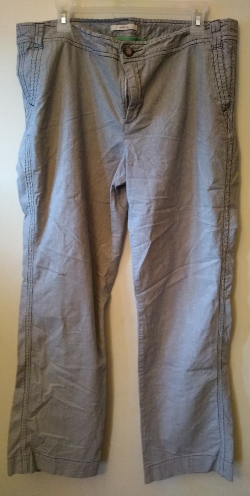 Merona gray/white pinstriped pants - 16